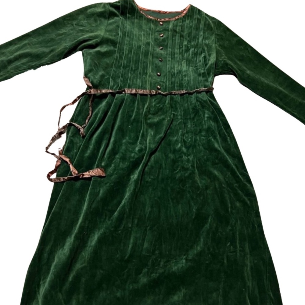 Vintage green velvet dress